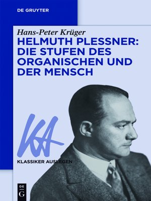 cover image of Helmuth Plessner